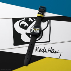 Reloj Swatch SUOZ337 MICKEY BLANC SUR NOIR linea Keith Haring Unisex malla de silicona - comprar online