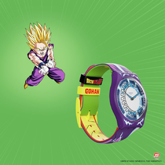 Reloj Swatch Suoz345 Gohan Dragon Ball Z X Swatch unisex malla de silicona