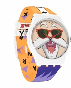 Reloj Swatch Suoz346 Maestro Roshi Dragon Ball Z X Swatch unisex malla de silicona - BRAINE JOYAS Y RELOJES