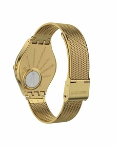 Reloj Swatch Syxg102m Skindoro Skin Irony para dama malla de acero tejido - tienda online