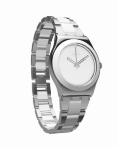 Reloj Swatch YLS141GC Tresor Blanc para dama malla de acero y acrílico - comprar online