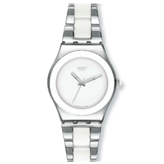 Reloj Swatch YLS141GC Tresor Blanc para dama malla de acero y acrílico en internet