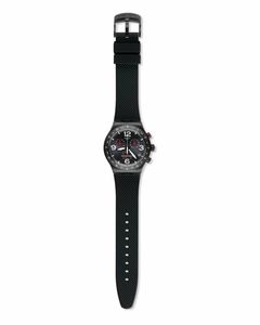 Reloj Swatch YVB403 Black Is Back Power Tracking malla de silicona para caballero cronógrafo - BRAINE JOYAS Y RELOJES