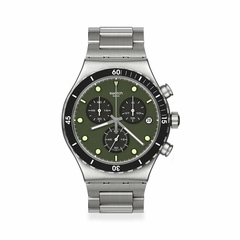 Reloj Swatch YVS488G Back in Khaki malla de acero para caballero cronógrafo y calendario en internet
