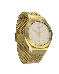 Reloj Swatch YWG409M MESH O'HONEY para dama malla de acero tejido con calendario - comprar online
