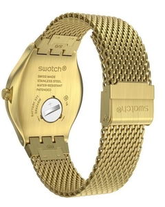 Reloj Swatch YWG409M MESH O'HONEY para dama malla de acero tejido con calendario en internet