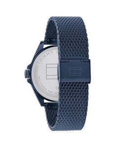 Reloj Tommy Hilfiger Carter 1791911 para Hombre malla de acero tejido azul con calendario - tienda online