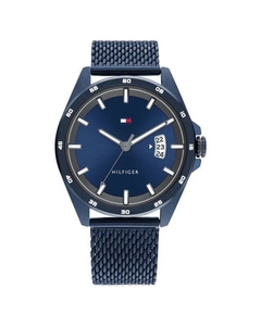 Reloj Tommy Hilfiger Carter 1791911 para Hombre malla de acero tejido azul con calendario en internet
