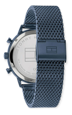 Reloj Tommy Hilfiger Leonard 1791990 multifunción para Hombre malla de acero tejido azul - BRAINE JOYAS Y RELOJES