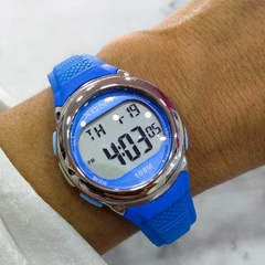 Reloj XONIX XO-002 Digital Caucho Azul Sumergible Dama