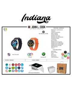 Reloj John L. Cook smartwatch Modelo Indiana - tienda online