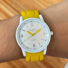 Reloj Feraud Malla caucho Amarillo dama