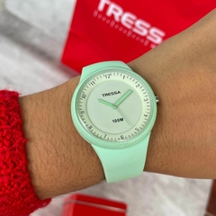 Reloj Tressa Lover Verde agua sumergible