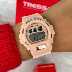 Reloj Tressa TR-188 Modelo Bree Malla De Caucho Rosa