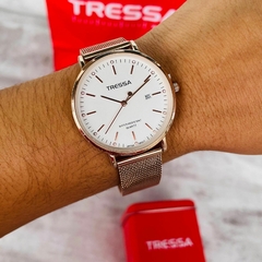 Reloj Tressa Aura Hombre malla tejida Rose