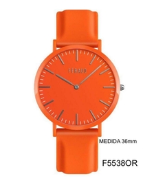 Reloj Feraud FE-030 Malla caucho Naranja dama