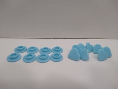 Botões de pressão de plástico Ritas Modelo coração azul