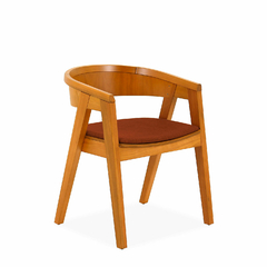 Silla Kurbë De Madera Eucaliptus Asiento Tapizado en internet