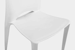 Silla Modelo Napoli De Plastico Texturada Blanco Negro - tienda online