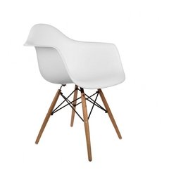 Sillon Eames Plastico Base Madera