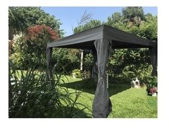 Gazebo Pergola Tela Poliester Acero Exterior Jardin - comprar online