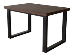 Mesa Brooke Base Caño Negro Tapa Walnut 120x80 Cm