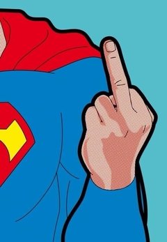 Cuadro Con Marco Pop Art Dc Comics Superman F You Guillemin - comprar online