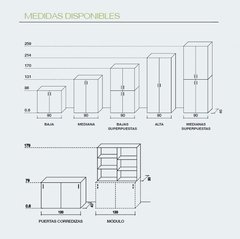 Imagen de Biblioteca Baja Con 2 Puertas 90x46x86