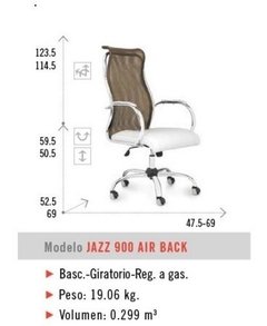 Sillón Ejecutivo Gerencial Modelo Jazz Air Back 900 Tapizado en internet