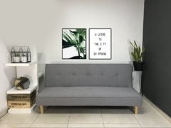 Sofa Cama Alexis 3 Cuerpos Base De Madera Tela Colores - comprar online