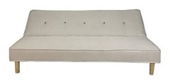 Sofa Cama Alexis 3 Cuerpos Base De Madera Tela Colores