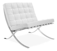 Sillon Barcelona Planchuela Cromado Tapizado Ecocuero - comprar online