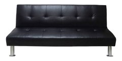 Sofa Cama Napa 3 Cuerpos Patas Cromada Ecocuero Colores - tienda online