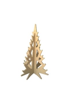 Arbol De Navidad Mdf Madera Crudo 80x80x150 Cm