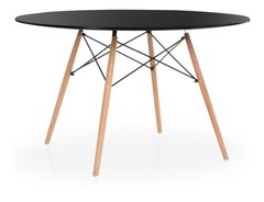 Mesa Eames Base Madera Tapa Laqueada Redonda 110 Cm - Veró Amoblamientos