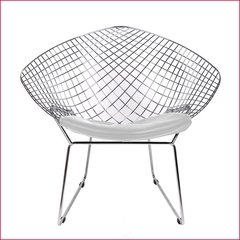 Sillon Bertoia Diamond Trineo Cromado Asiento Tapizado