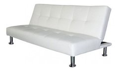 Imagen de Sofa Cama Napa 3 Cuerpos Patas Cromada Ecocuero Colores