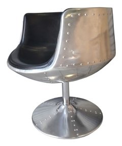Sillon Aviator Cup Chair Estructura Aluminio Tapiz Ecocuero