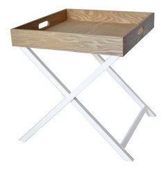 Mesa De Arrime Modelo Kipa De Madera Con Bandeja