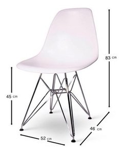 Silla Eames Eiffel Plastico Base Cromada - comprar online