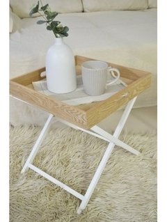 Mesa De Arrime Modelo Kipa De Madera Con Bandeja - comprar online