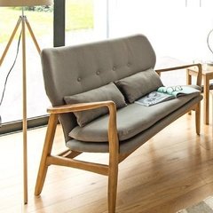 Imagen de Sillon Modelo Margaret 2 Cuerpos Tapizado Tela Base Madera