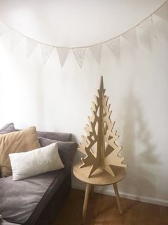 Arbol De Navidad Mdf Madera Crudo 80x80x150 Cm - comprar online