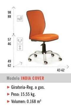 Silla Ejecutiva India Neumática Cromada Respaldo Red - tienda online