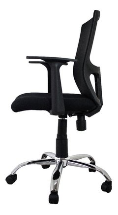 Sillon Ejecutivo Modelo Rhys Tapizado Color Negro Base Cromo - comprar online