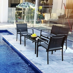 Set Exterior Cleo 3 Sillones + Mesa Ratona - tienda online