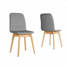 Silla Helena De Madera Tapizado En Tela O Cuerotex - comprar online