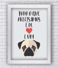 AMOR E UM PUG (Ref:AV010) - comprar online