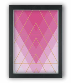 Quadro triângulos rosa