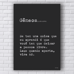 Placa frase signo gêmeos